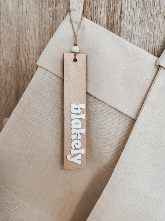 Christmas Stocking with Name Tag