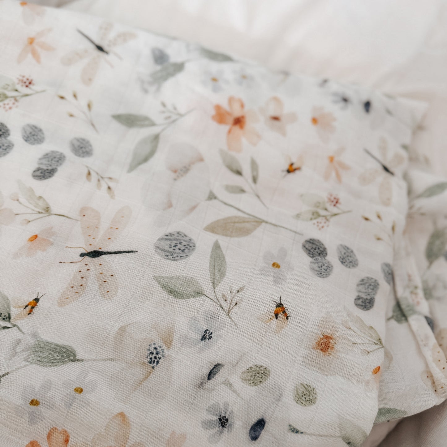 Illustrated Bamboo Muslin Swaddle Blankets