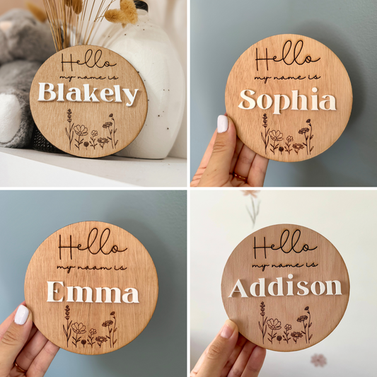 Wildflowers Name plaque