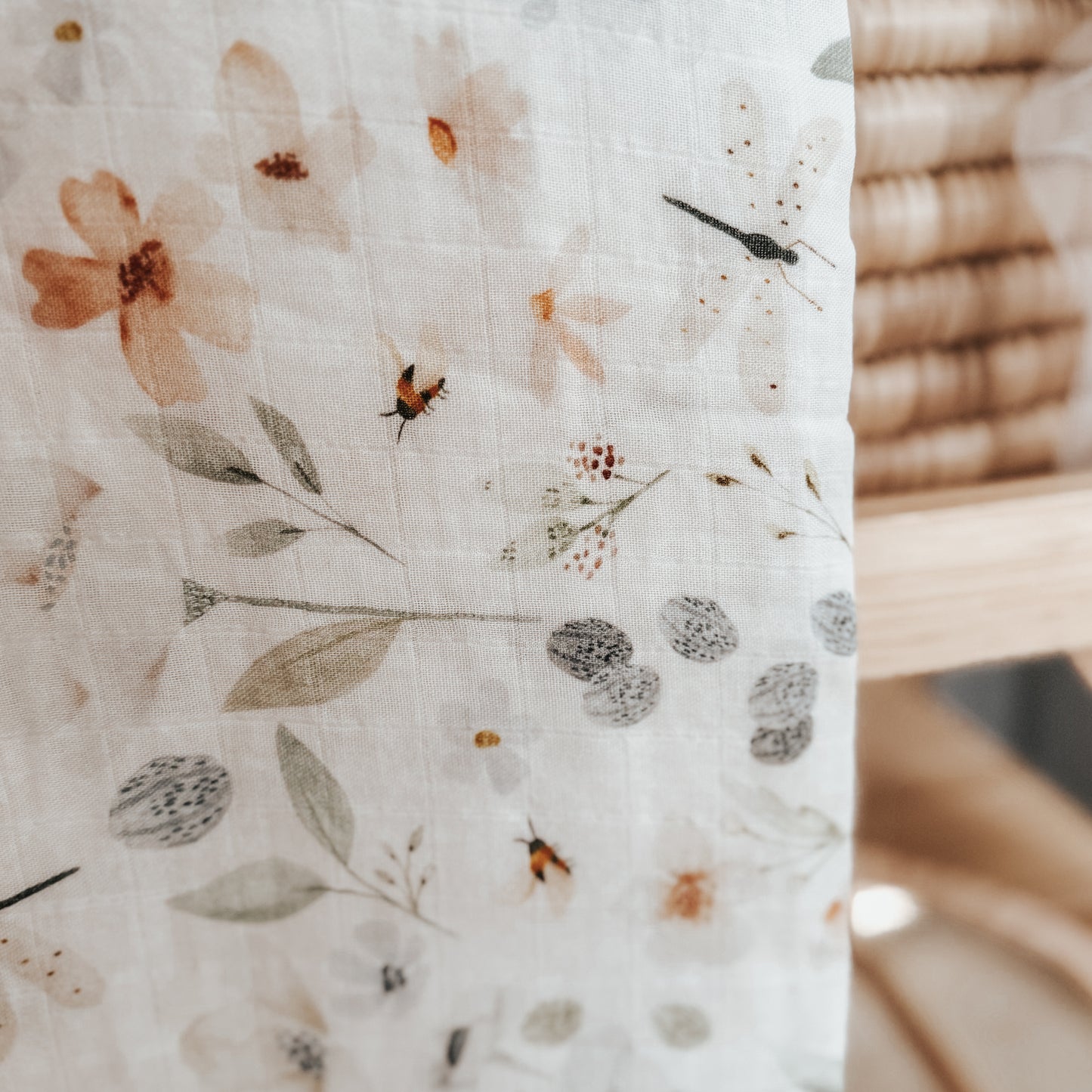 Illustrated Bamboo Muslin Swaddle Blankets