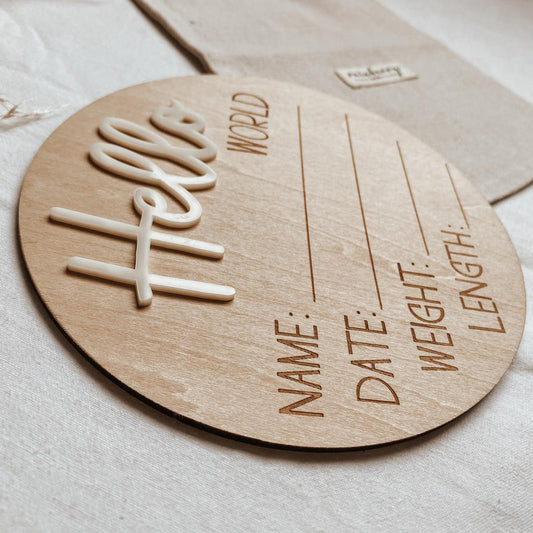 Hello World birth announcement