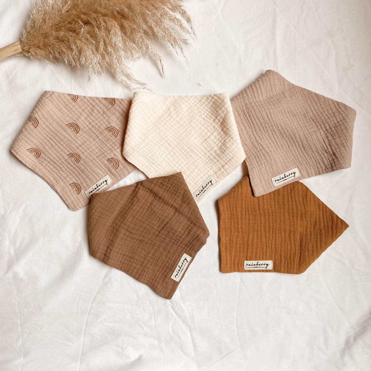 Neutral Drool Bibs - Set of 5