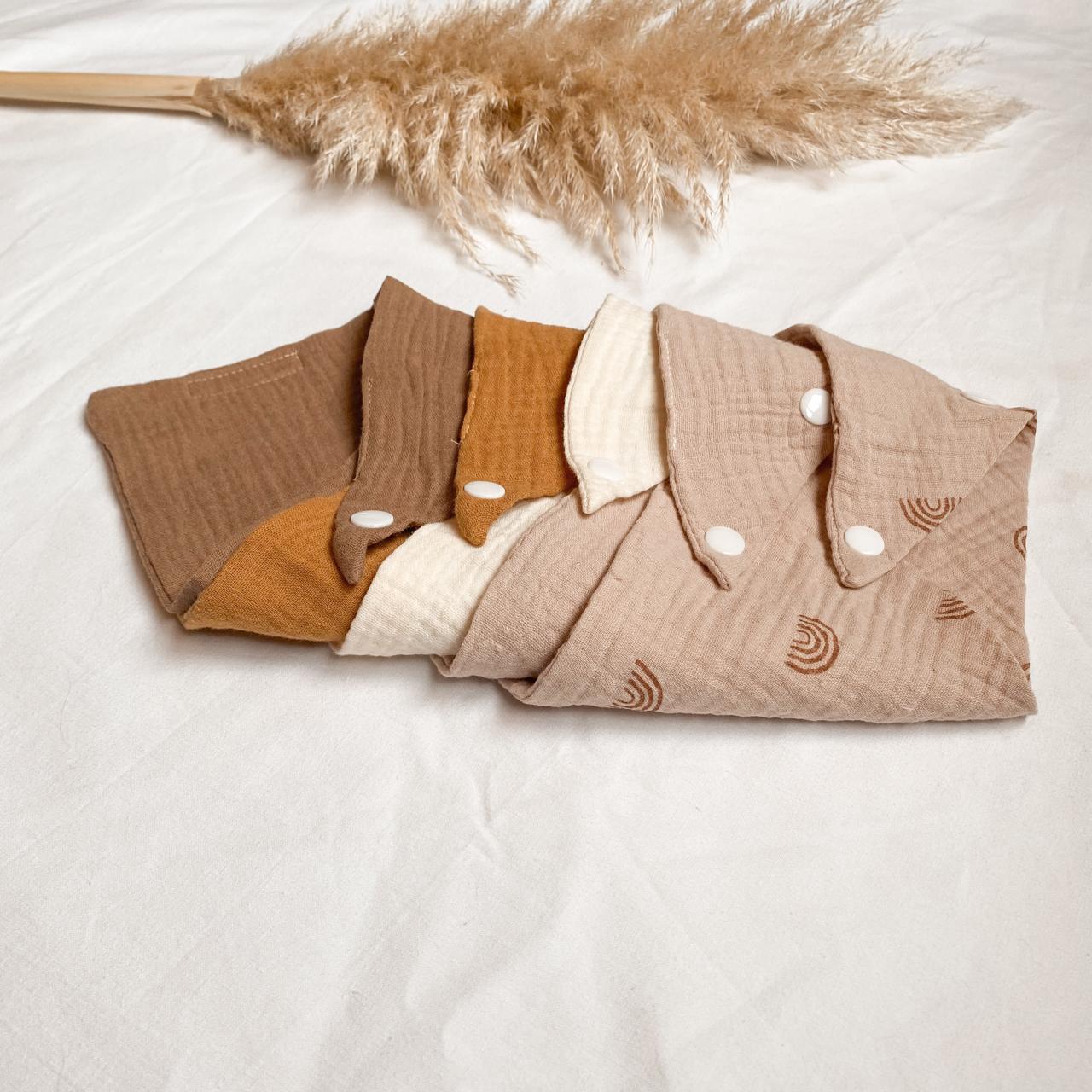 Neutral Drool Bibs - Set of 5