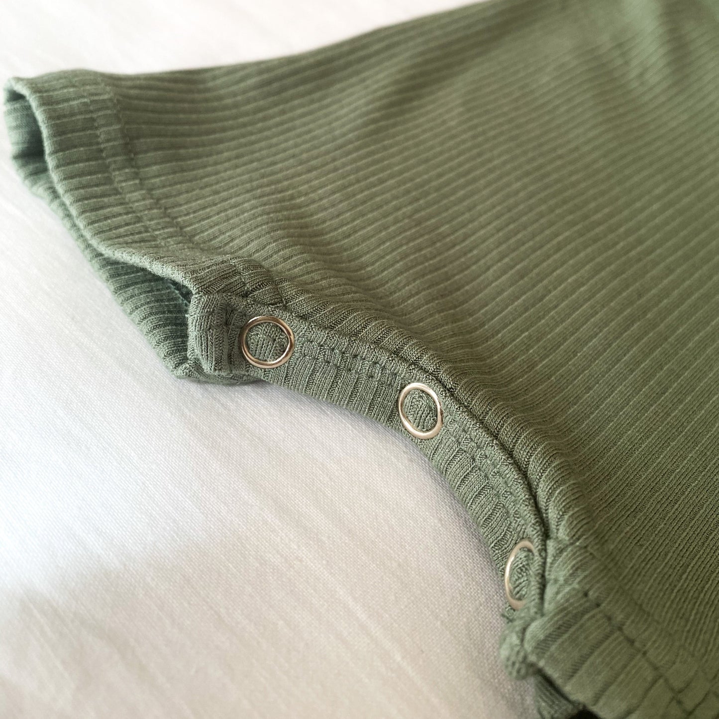 Olive Ribbed Romper