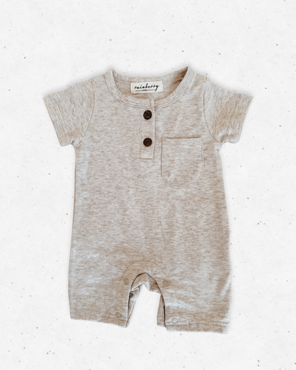 Marled Button Romper