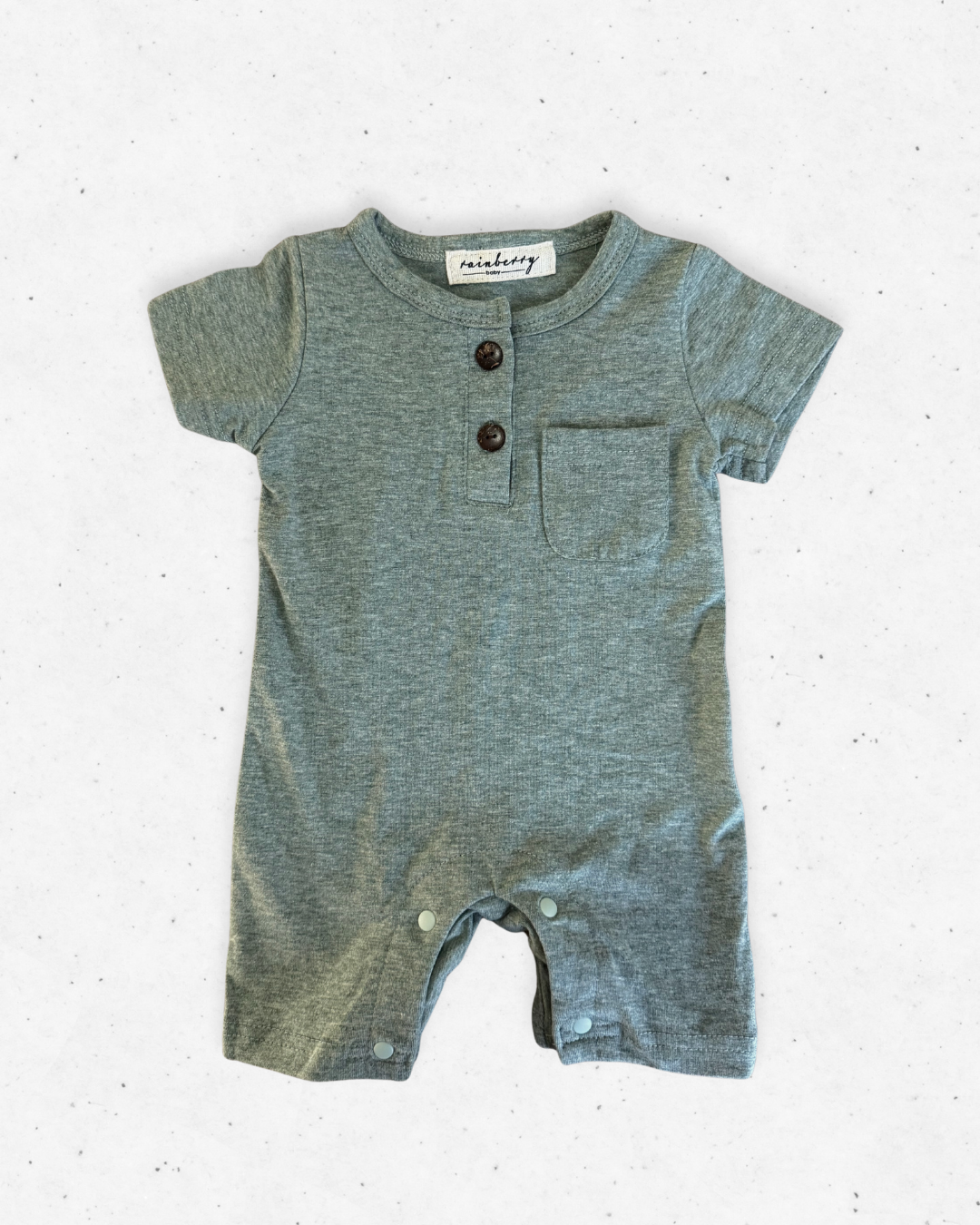 Marled Button Romper