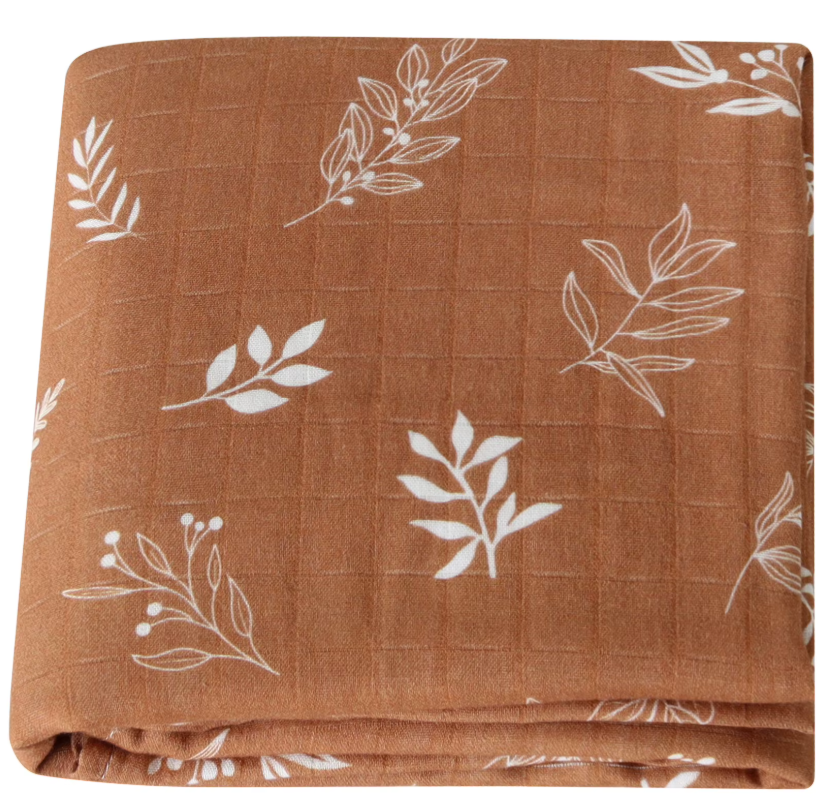 Illustrated Bamboo Muslin Swaddle Blankets