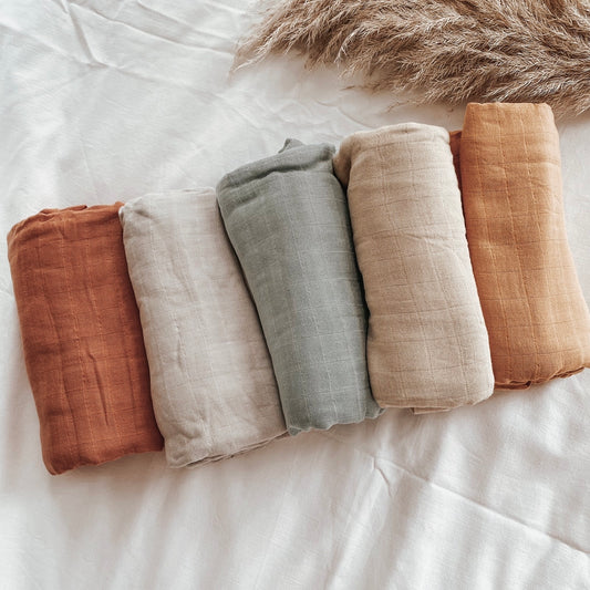 Bamboo Muslin Swaddle Blankets