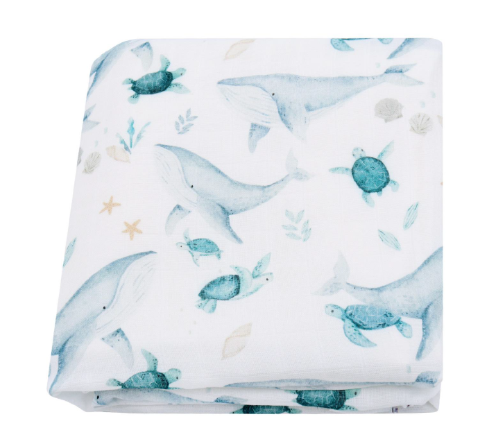 Illustrated Bamboo Muslin Swaddle Blankets