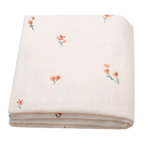 Illustrated Bamboo Muslin Swaddle Blankets