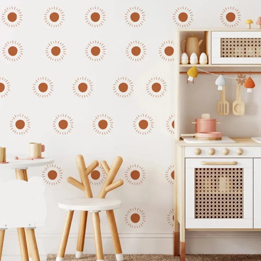 Rustic Suns Wall Stickers