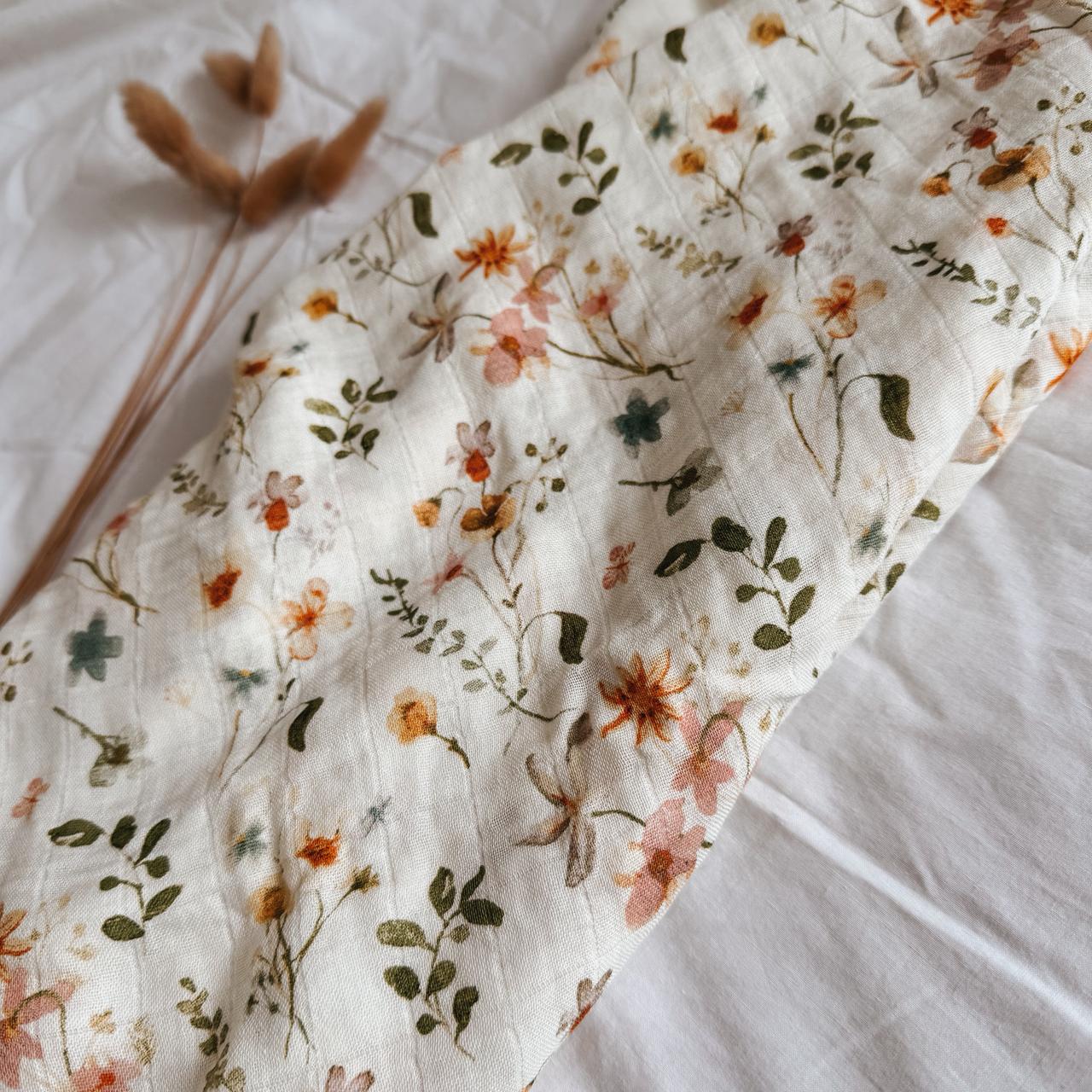 Illustrated Bamboo Muslin Swaddle Blankets