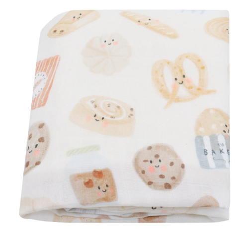 Illustrated Bamboo Muslin Swaddle Blankets