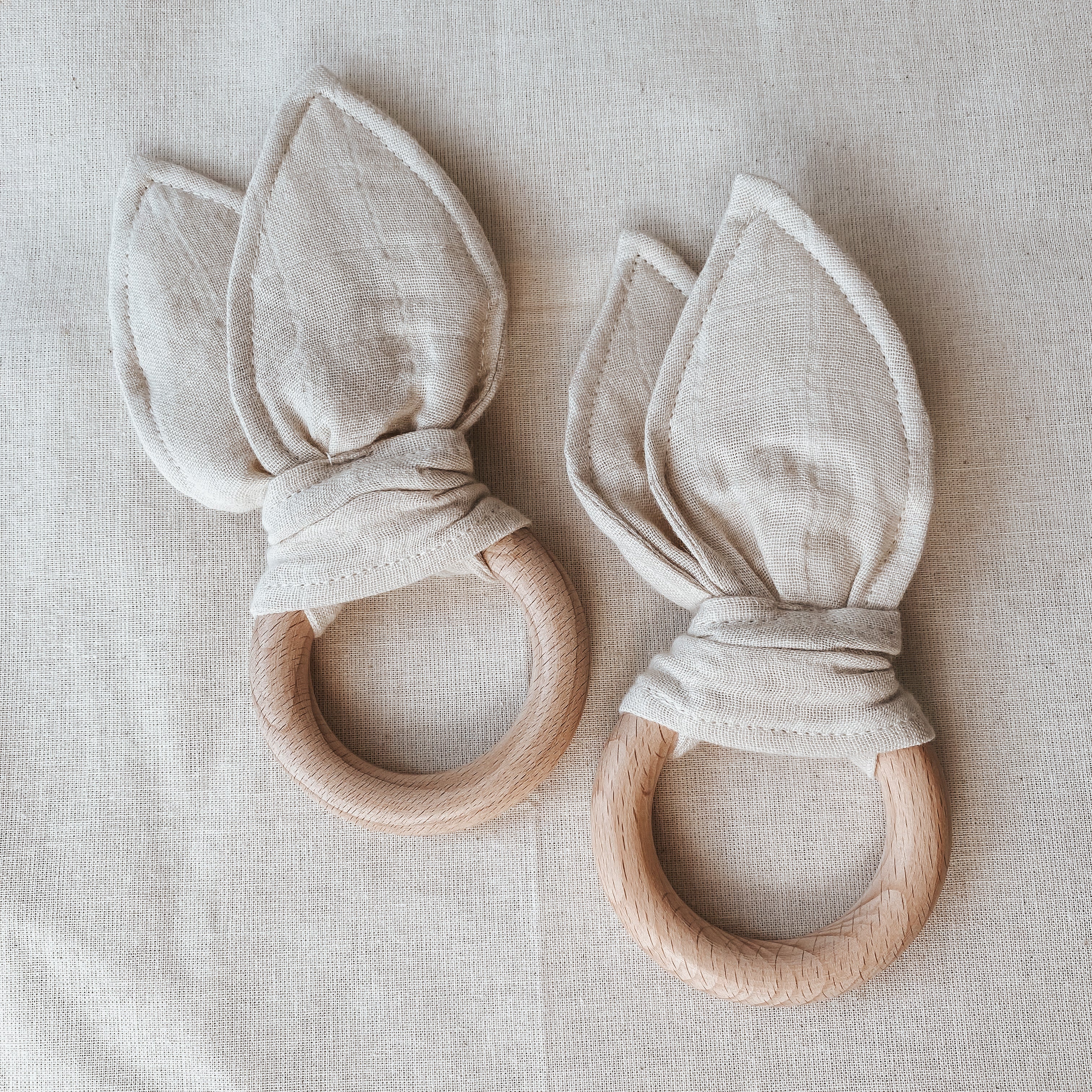 Bunny ear hot sale teething ring